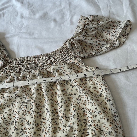 NEW She + Sky Small Mini Dress ~ Smocked Flutter Sleeve ~ Peasant Cottage Core - Picture 5 of 8